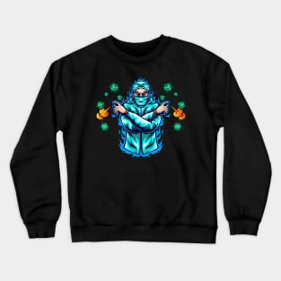 Fight Against Illustration Crewneck Sweatshirt